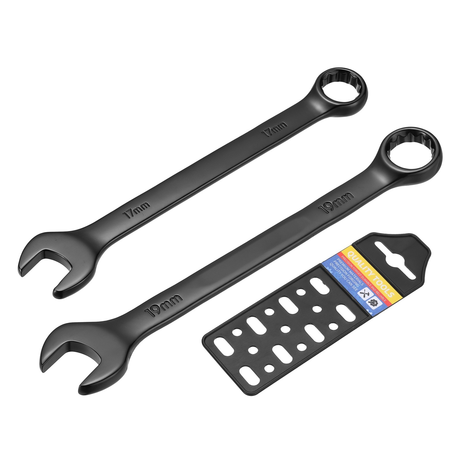 17mm 19mm Metric Combination Wrench, | Black CR-V Steel, 2-Pieces