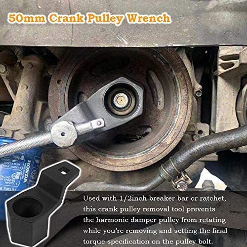 For Honda Acura Crankshaft Crank Pulley Wrench Holder Tool 50mm Removal Spanner