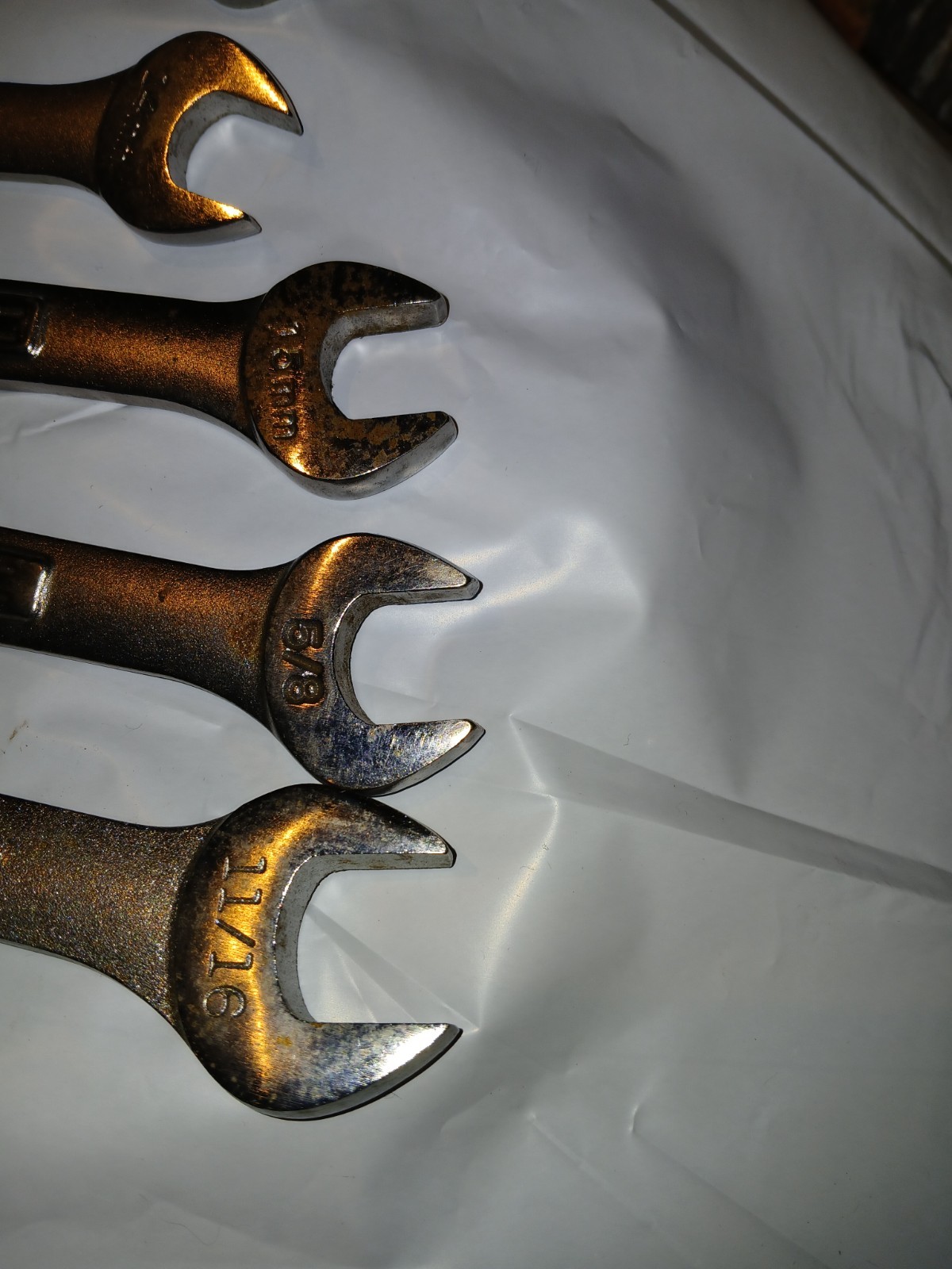 Craftsman Combination Wrench Lot of 6 – 11/16, 3/8, 5/8 12mm, 14mm, 15mm