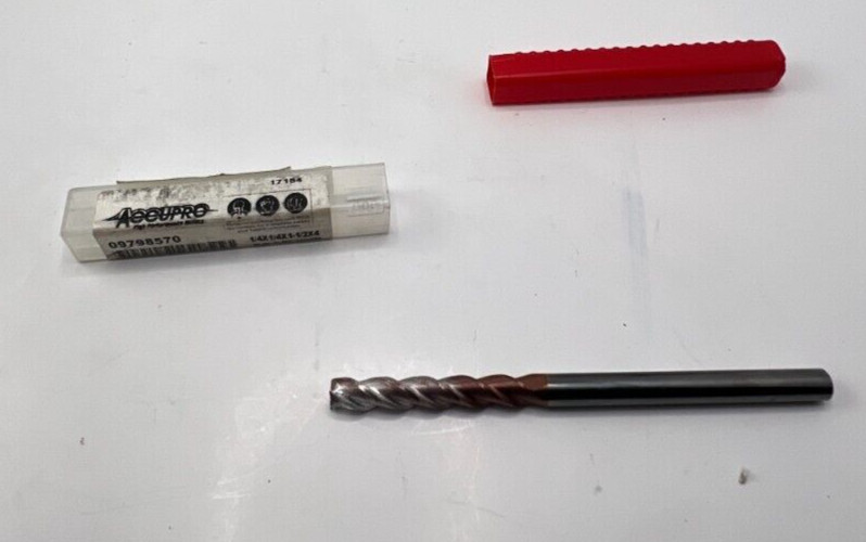 Accupro Square End Mill 09798570, 3FL EM XL TICN, 1/4 x 1/4 x 1-1/2 x 4