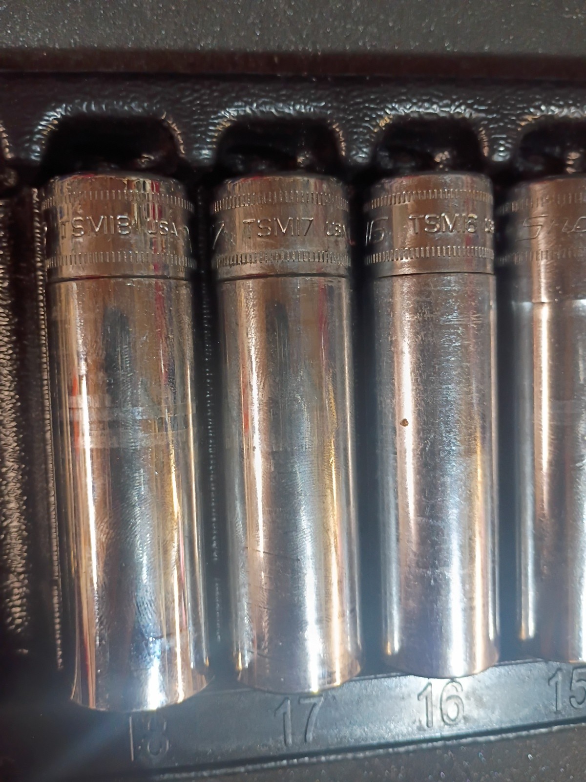 Snap On Tools TSM 1/2″ Drive 6-Point Metric Deep Socket Set Of 7 18mm – 12mm