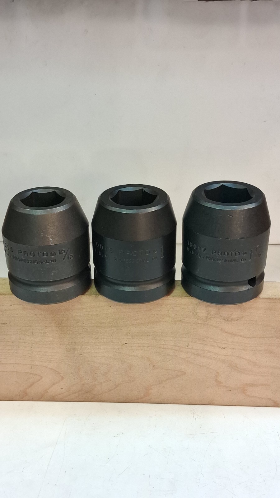 NOS PROTO PROFESSIONAL 18 PIECE 1″ DRIVE 6 POINT IMPACT SOCKET SET & EXTENSIONS