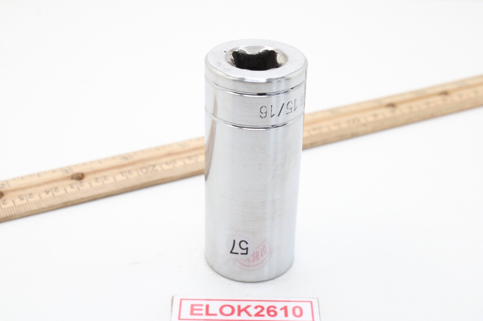 Pro-Grade 14308 15/16″ 1/2″ Drive 12 Point SAE Chrome Deep Well Socket