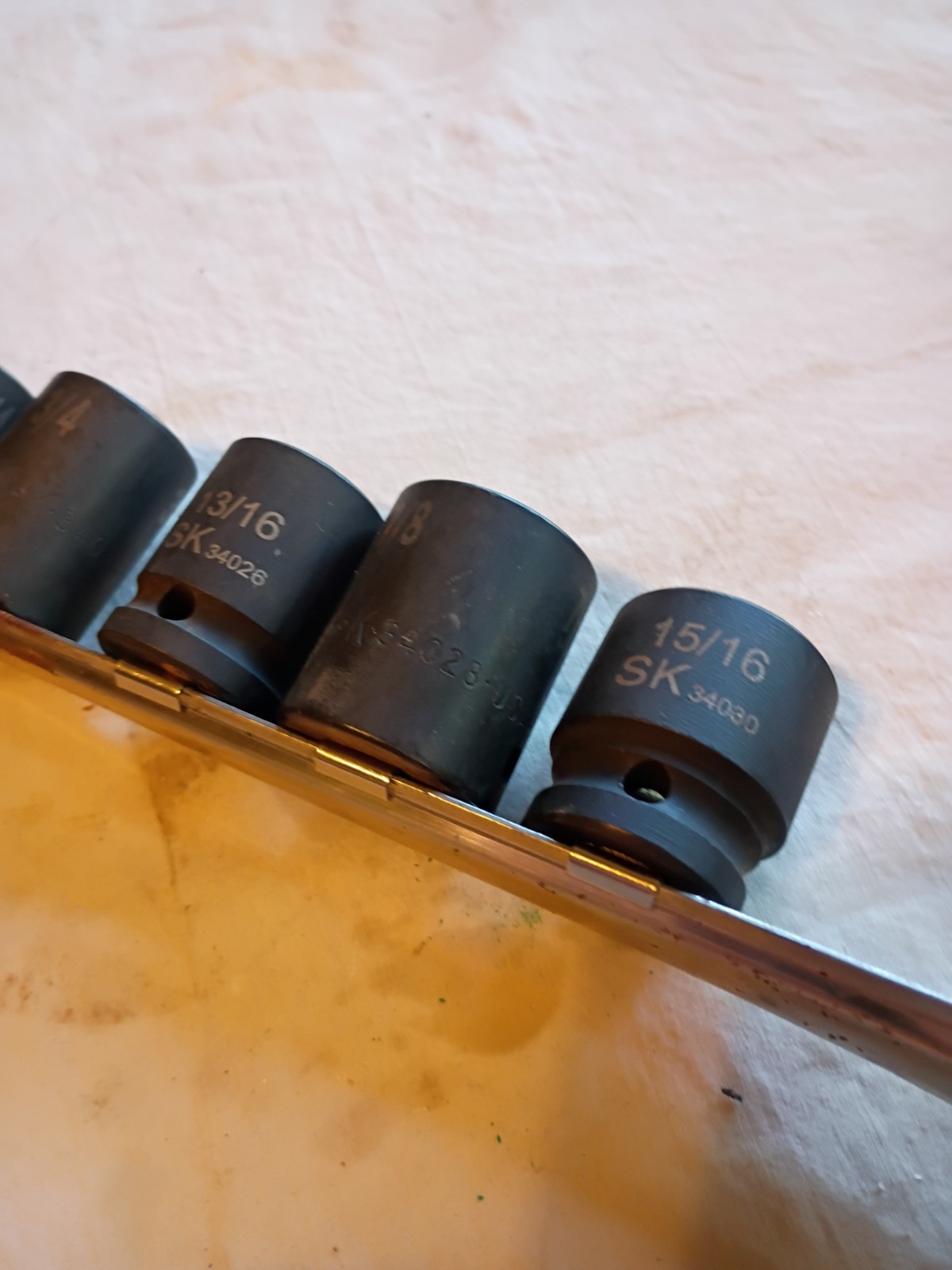 SK 1/2 in. Drive 10 Pc. Impact Sockets SAE. 3/8 To 15/16