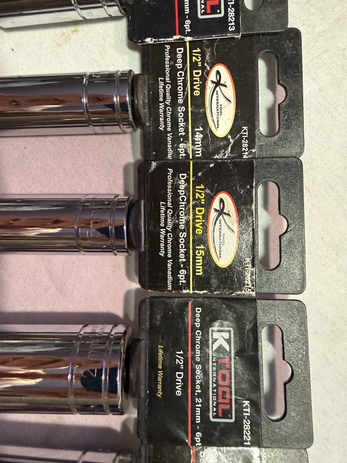 New K Tool 1/2” Drive Deep Metric Socket Set. 17 Pieces From 10mm To 28mm