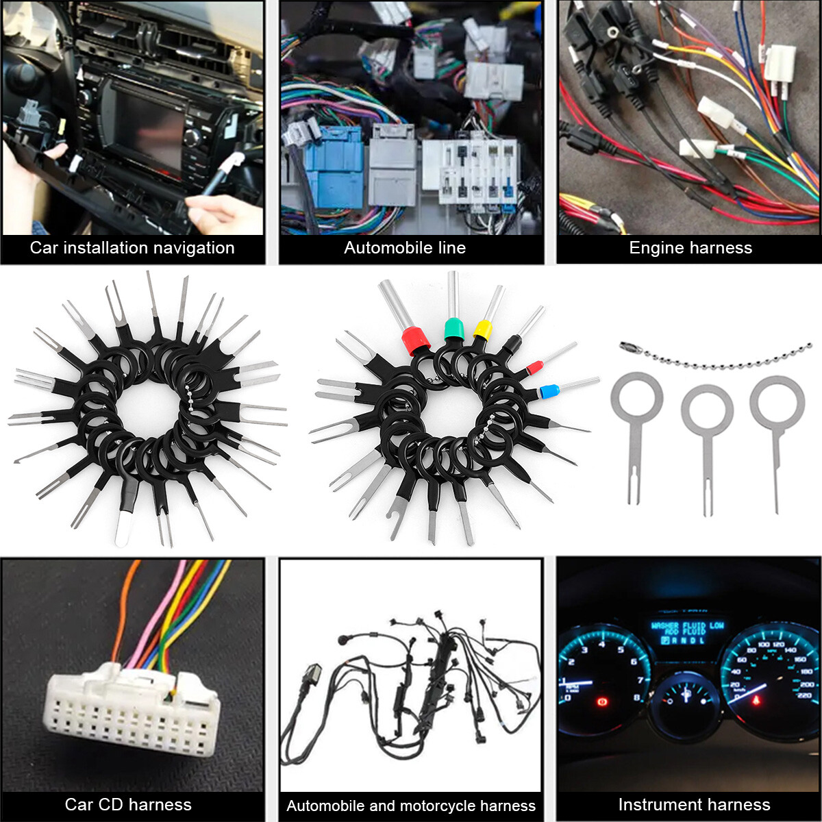 100Pcs Terminal Pin Removal Kit, Electrical Connector & Pin Extractor Tool Set
