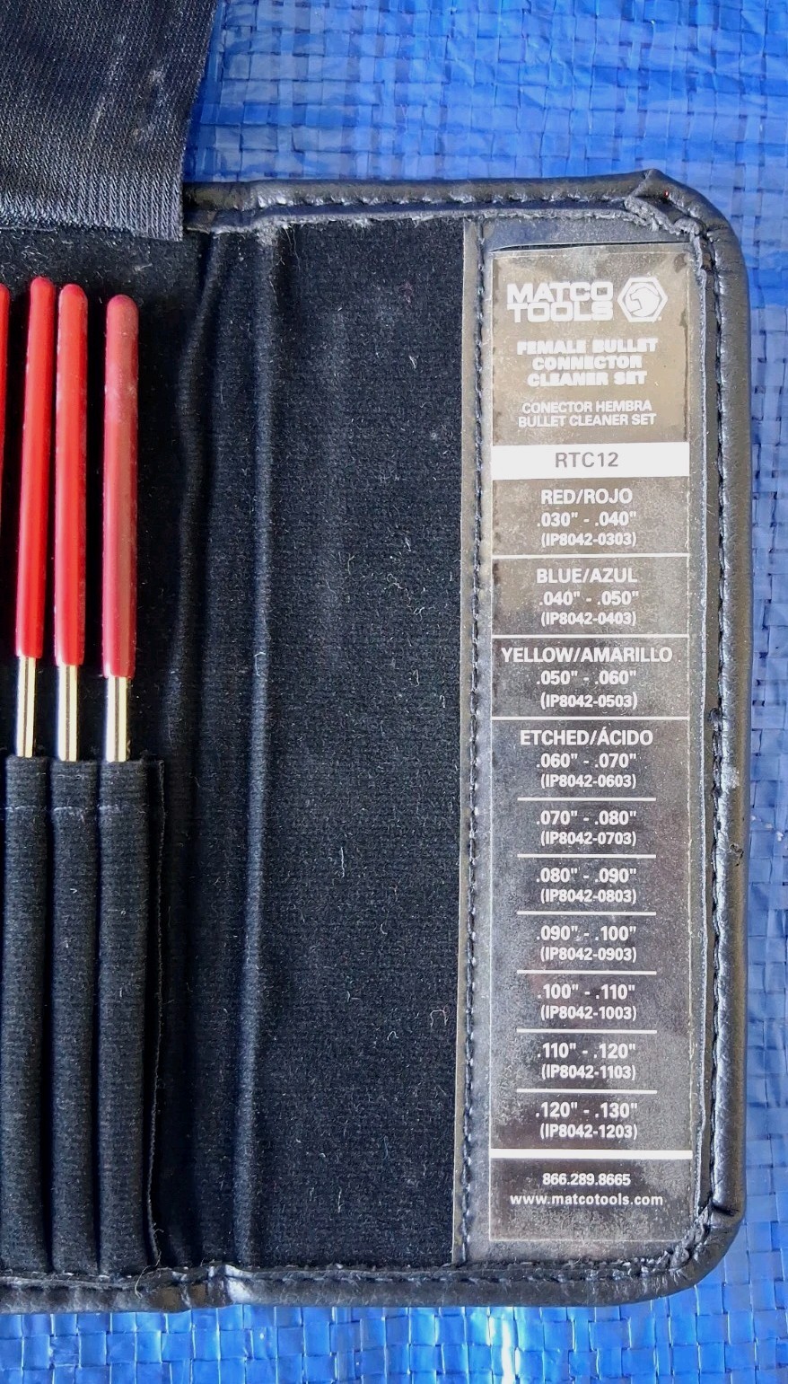 Matco RTC12 FEMALE BULLET CONNECTOR CLEANER SET