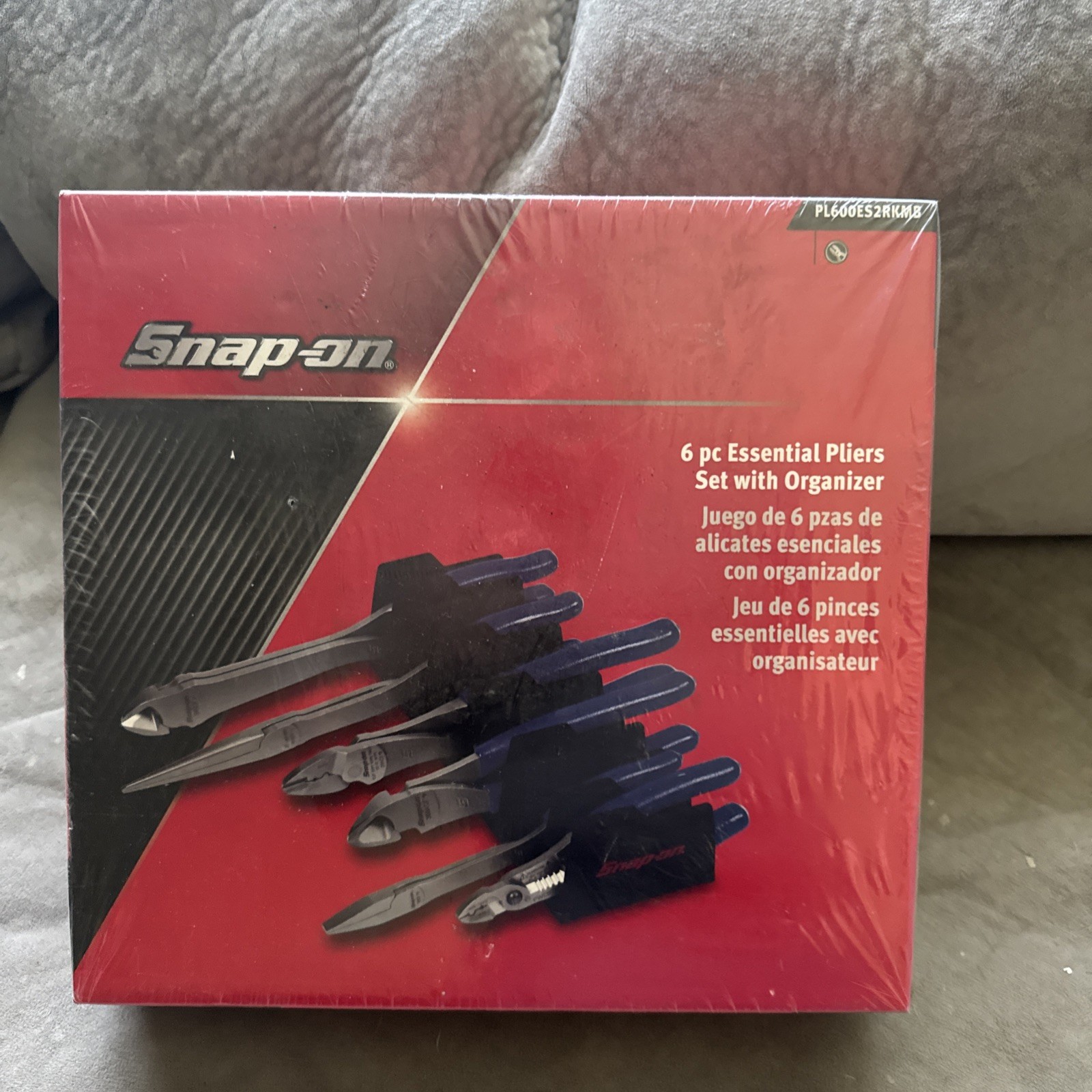 New Snap On Power Blue Essential Pliers 6 Pcs Set & Black Organizer PL600ES2RKMB