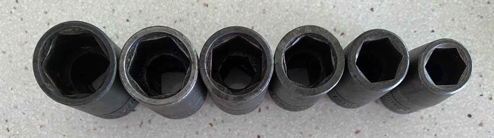 Proto Impact Socket Lot 1/2 Drive 6 Point USA Dina-Ring Used