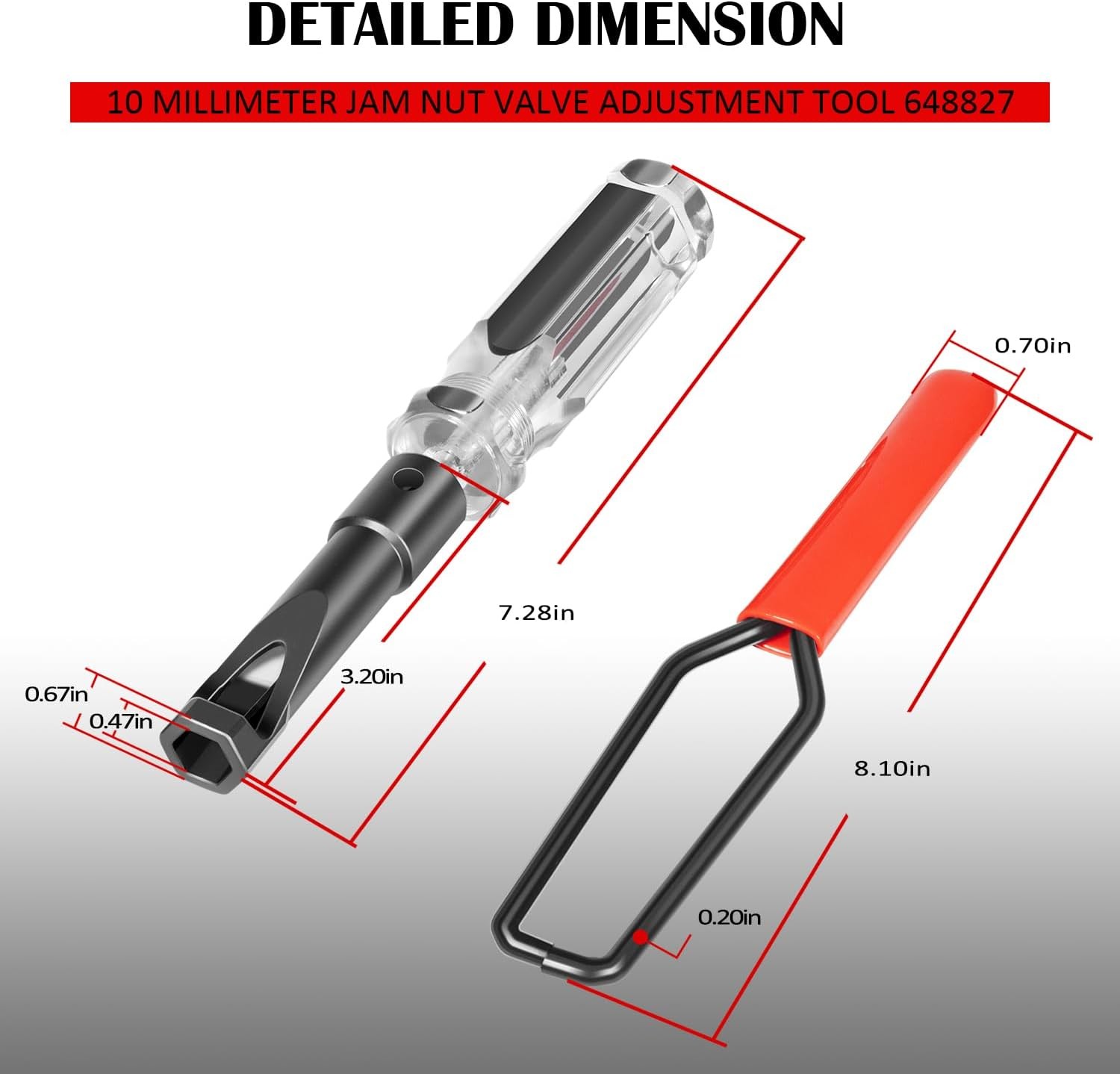 10mm Jam Nut Valve Clearance Adjustment Tool 648827 for Honda, Nissan Engines