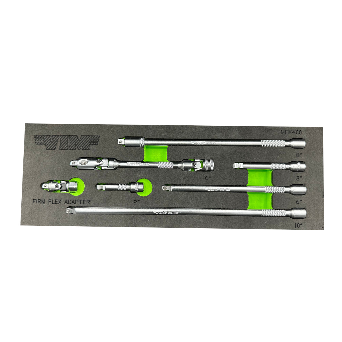 VIM Tools MEK400 1/4 Drive Wobble Extension Set Locking Dual Swivel Adapters