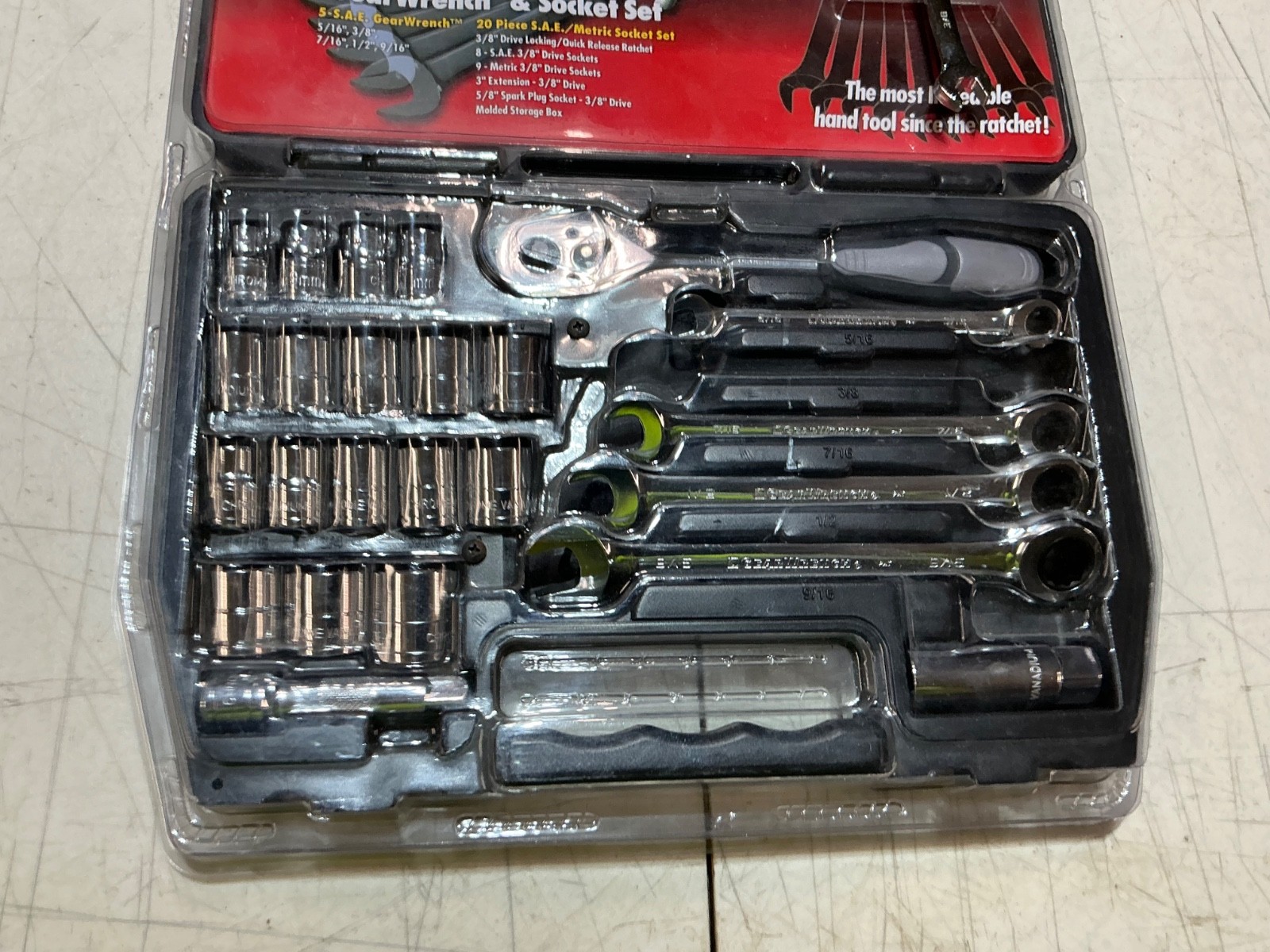 NOS GEARWRENCH Professional SAE METRIC Set 25 pc Gearwrench Set 87125 New