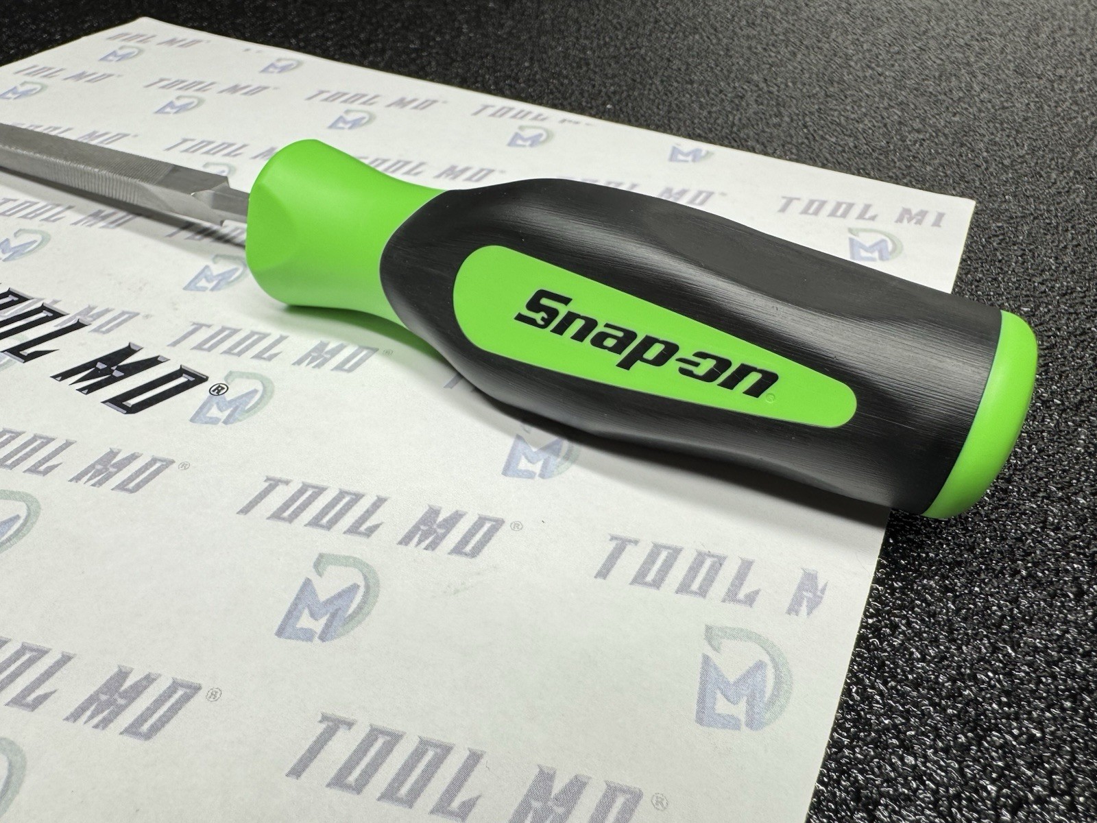 Snap-on Tools NEW GREEN Soft Grip Three Square Triangle Blade File SGHF614B 6T