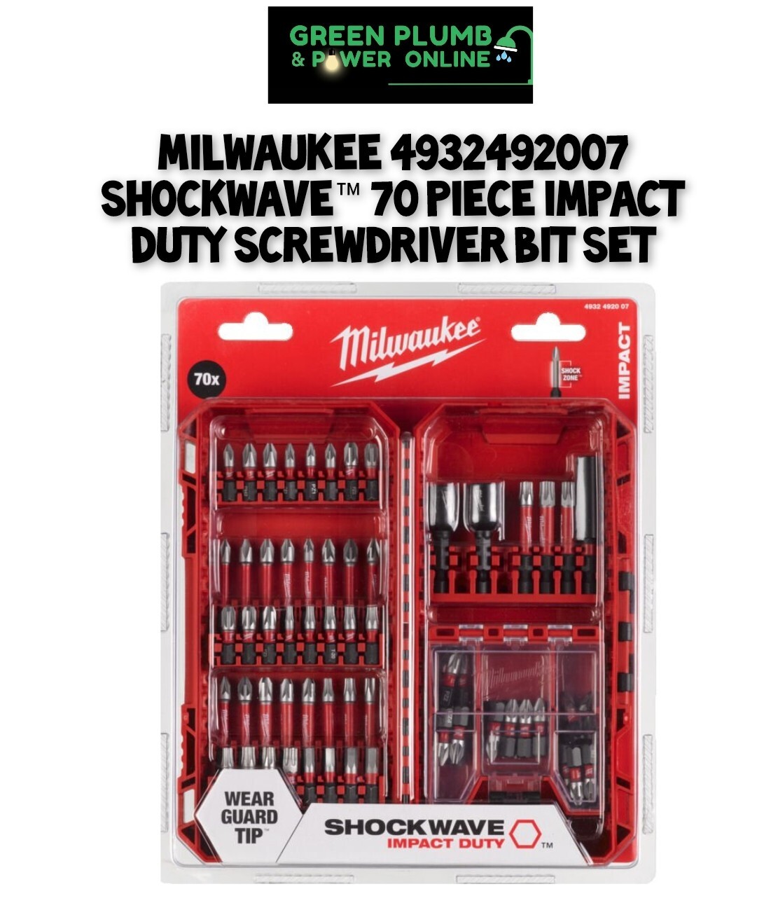 Milwaukee 4932492007 70 Pc Hexagonal 1/4″ Pozidrive PZ1 PZ2