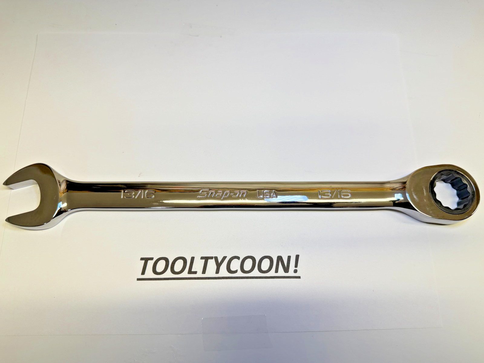 Snap-on Tools USA NEW 13/16″ SAE 0° Non-Reversing Ratcheting Combo Wrench OXR26A