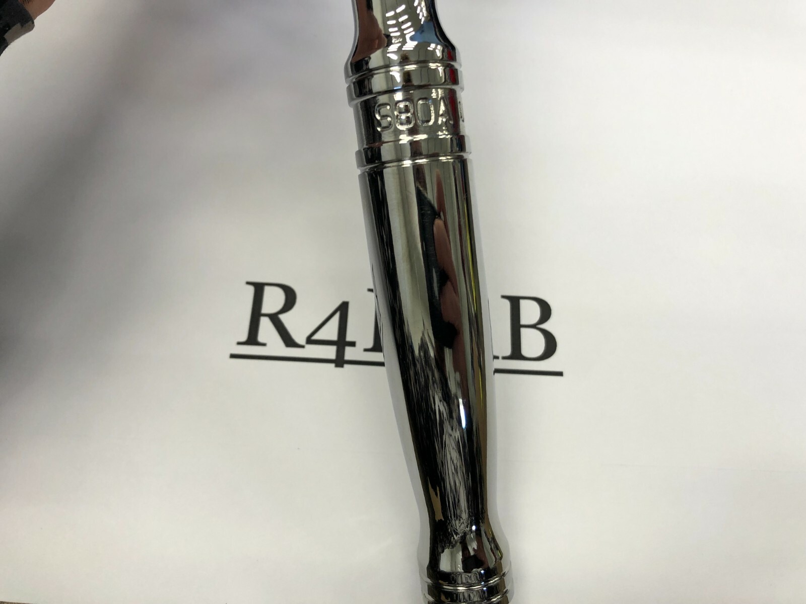 Snap-on Tools USA NEW STYLE 1/2″ Drive Fine 80 Tooth Chrome Handle Ratchet S80A