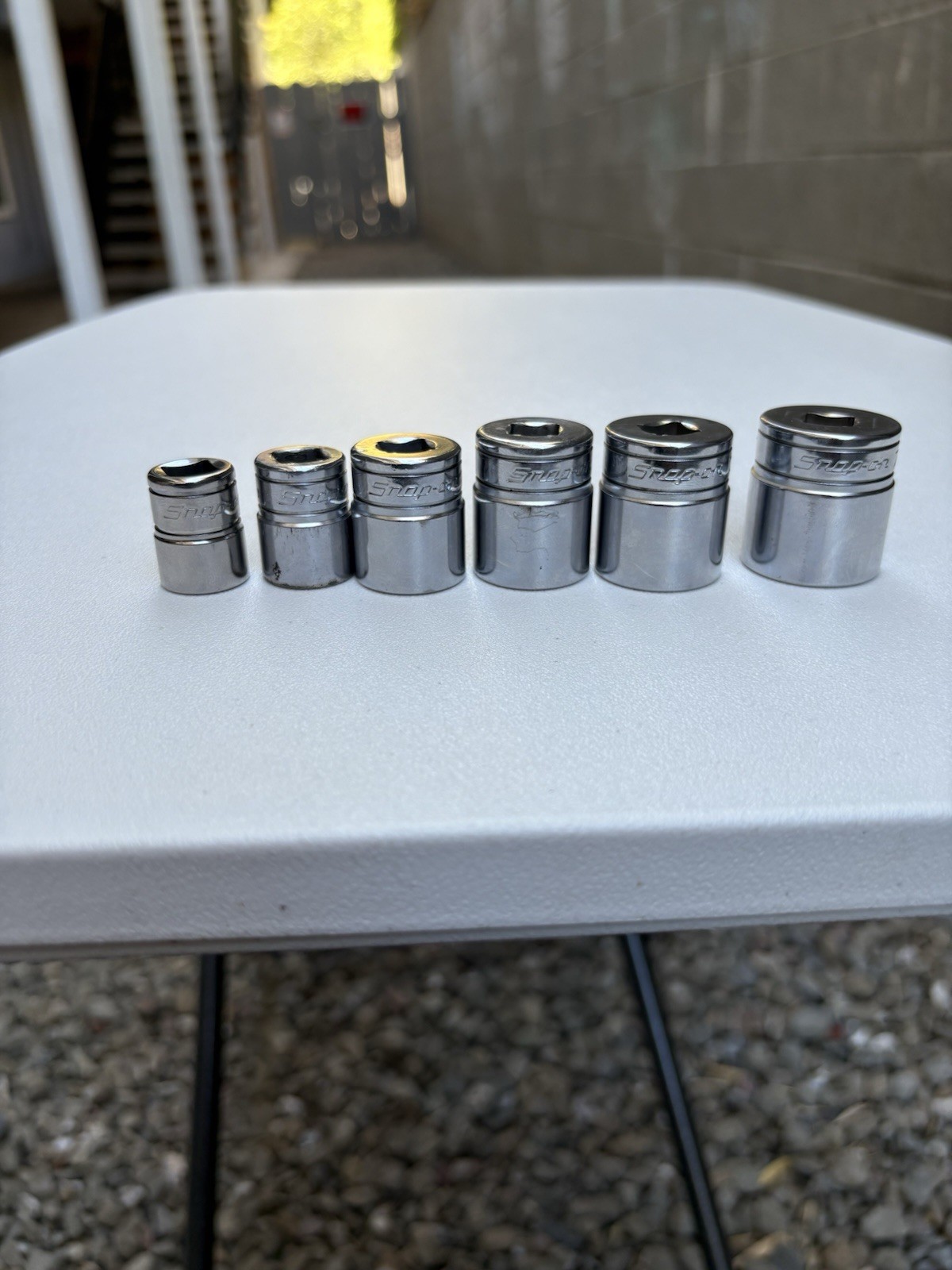 Snap-on 3/8” 12pt SAE Shallow Sockets 1/2 9/16 11/16 3/4 13/16 7/8” USA