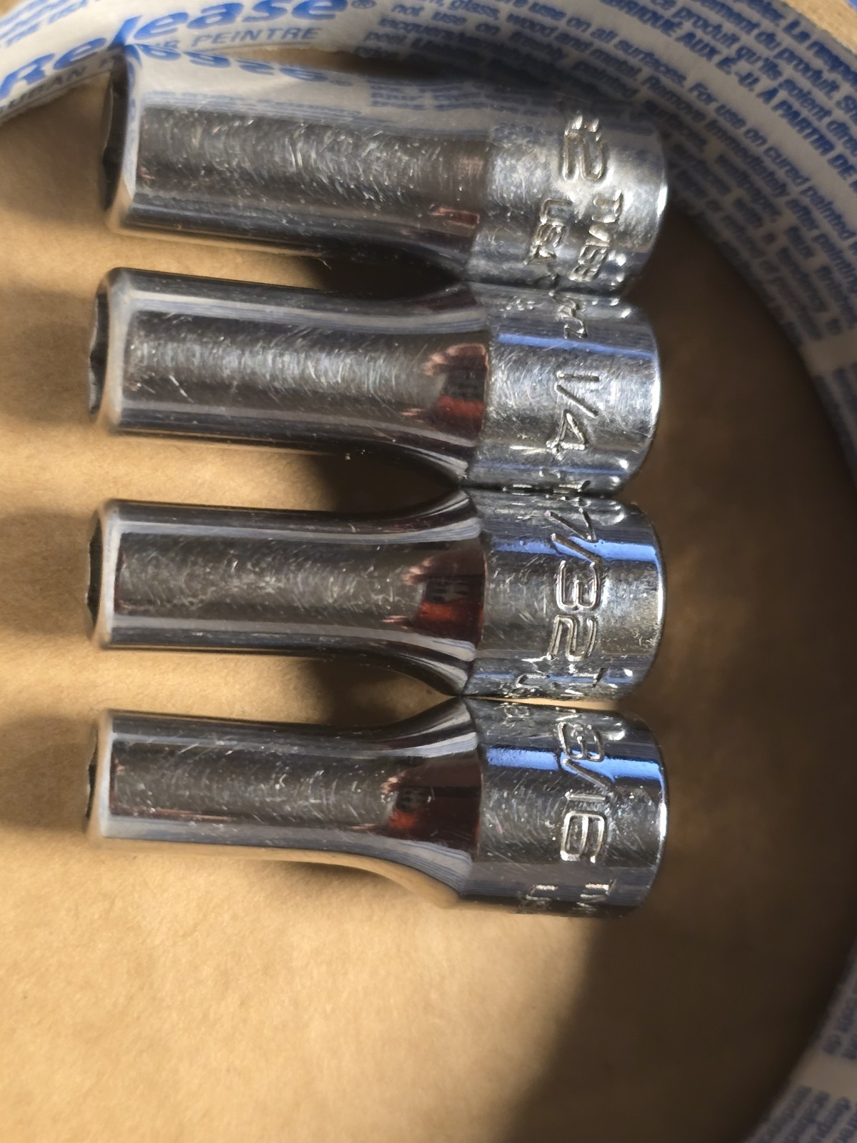 Snao-On 1/4″ Drive 10 Pc 6pt SAE USA 9/16 TO 3/16