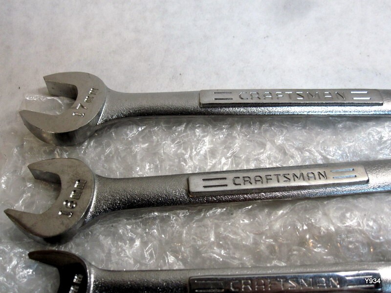 Craftsman 5 Piece open ended wrench see description