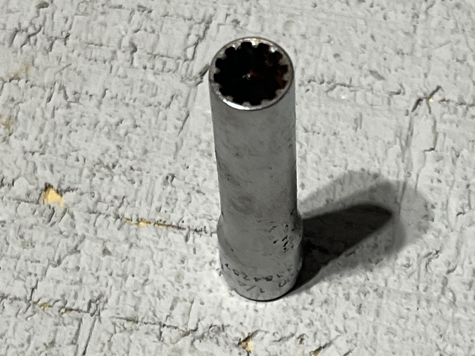 Snap On 1/4″ Deep Socket 1/4″ Drive Spline Drive TEL8 #8 Hex USA READ!