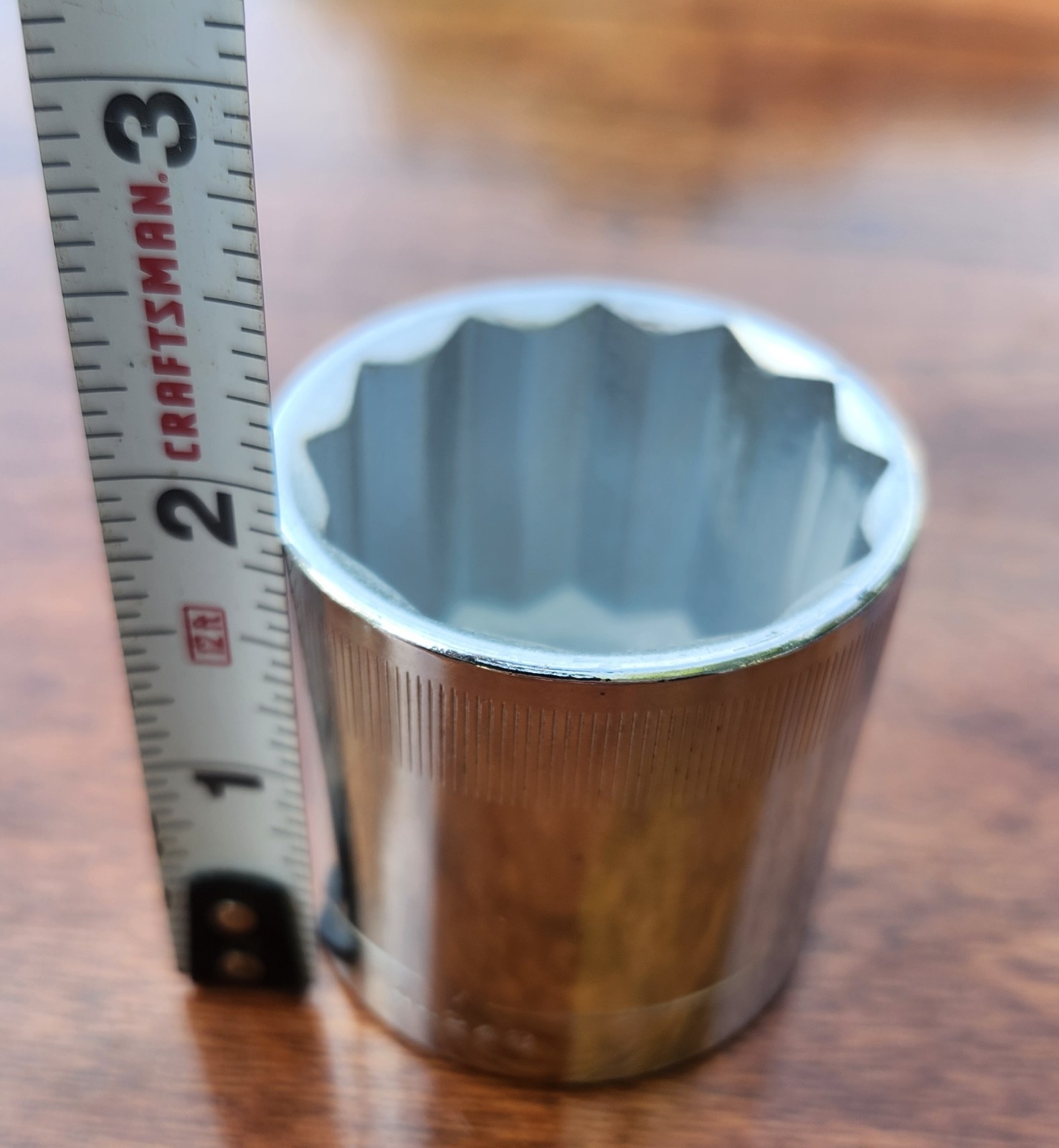 Craftsman 36mm Metric Top Knurl 1/2″ Drive 12 Point USA -V- Series NOS with Box