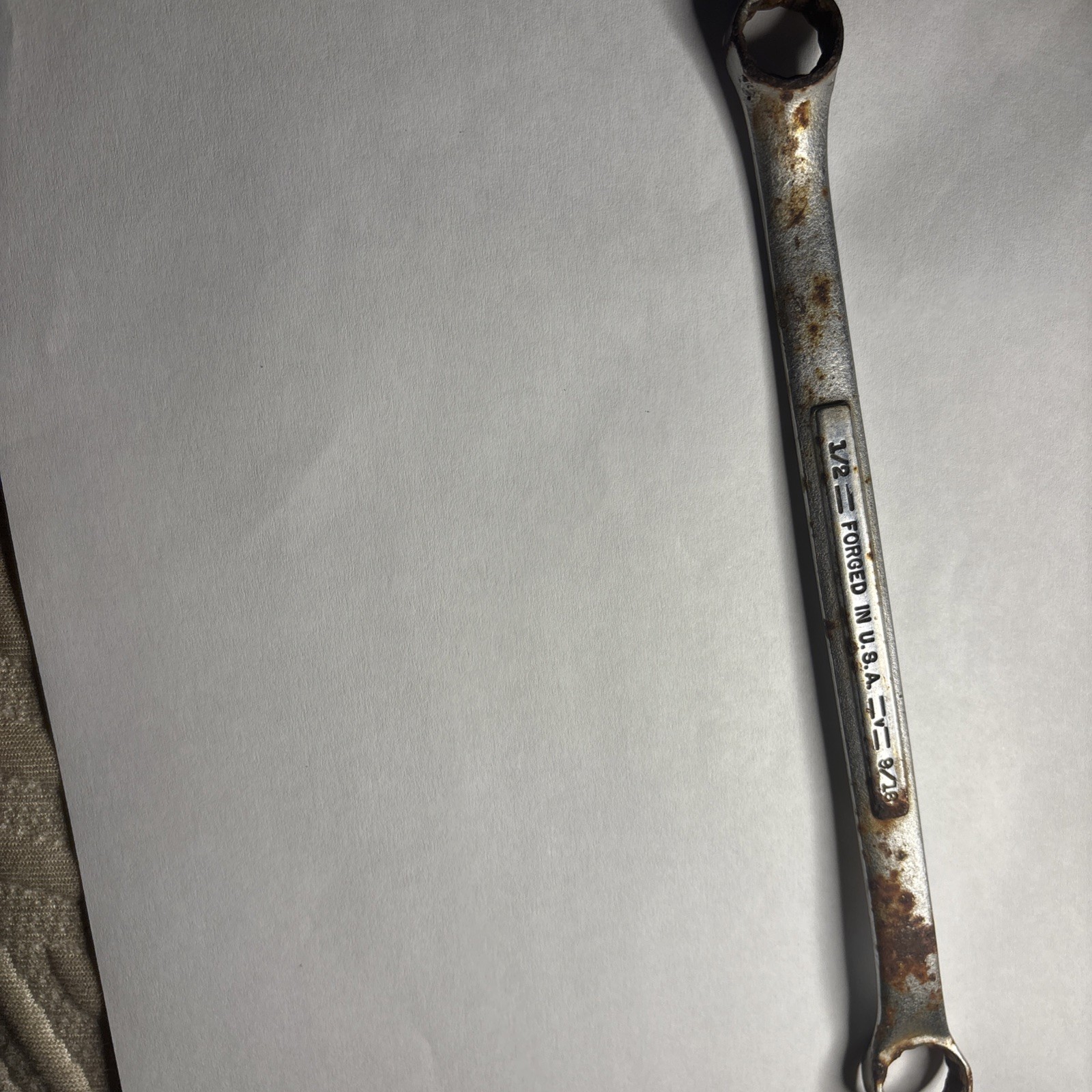 Craftsman USA =V= Series 1/2″ X 9/16″ Offset Box End Wrench – 8.5 inches