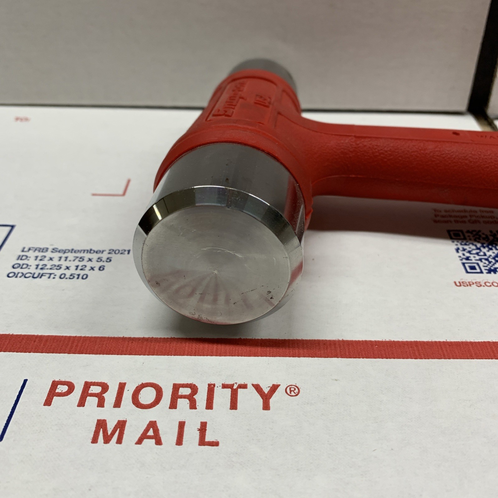 Snap On Tools USA NEW RED 32oz / 907g Dual-Face Drilling Dead Blow Hammer HSSD32