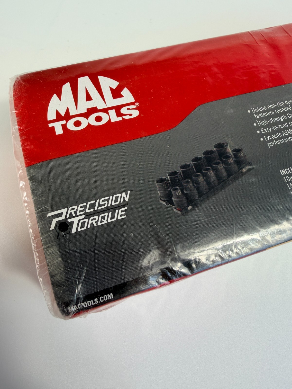 Mac Tools SVPM136BRPT 13-piece 1/2″ drive metric spherical impact socket set