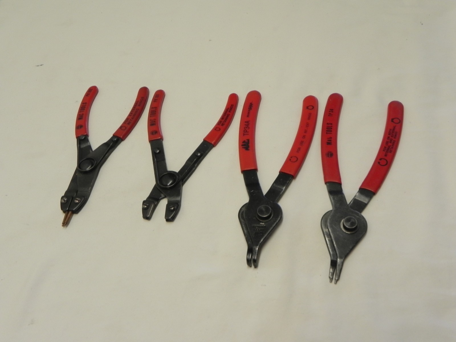 Mac 4 Piece Snap Ring Pliers Set Red