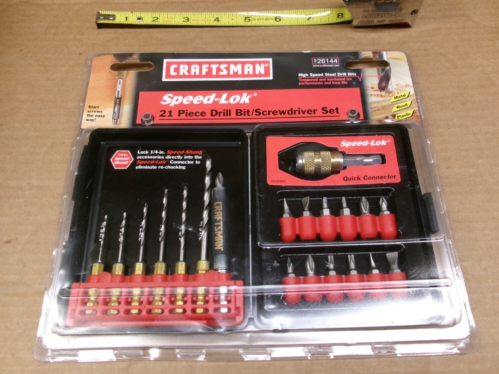 Craftsman USA 21-Piece Speed-Lok Drill Bit / Screwdriver Set No 26144