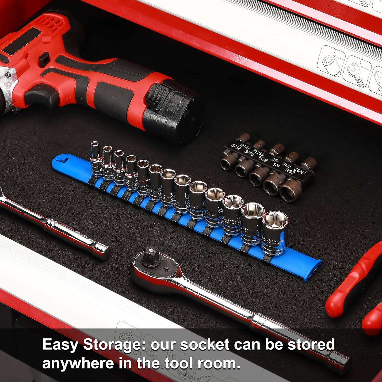 13PCS 1/4″Drive Mid-Length Socket Set, 6-Point Mirror Chrome Metric 4mm to 15mm