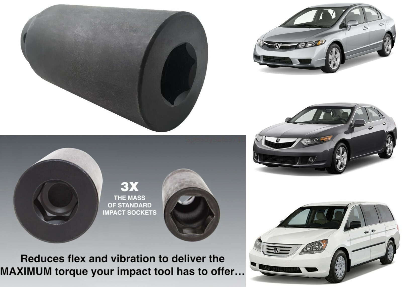 CTA Tools 1065 19mm Crank Bolt Socket For Acura & Honda New Free Shipping USA