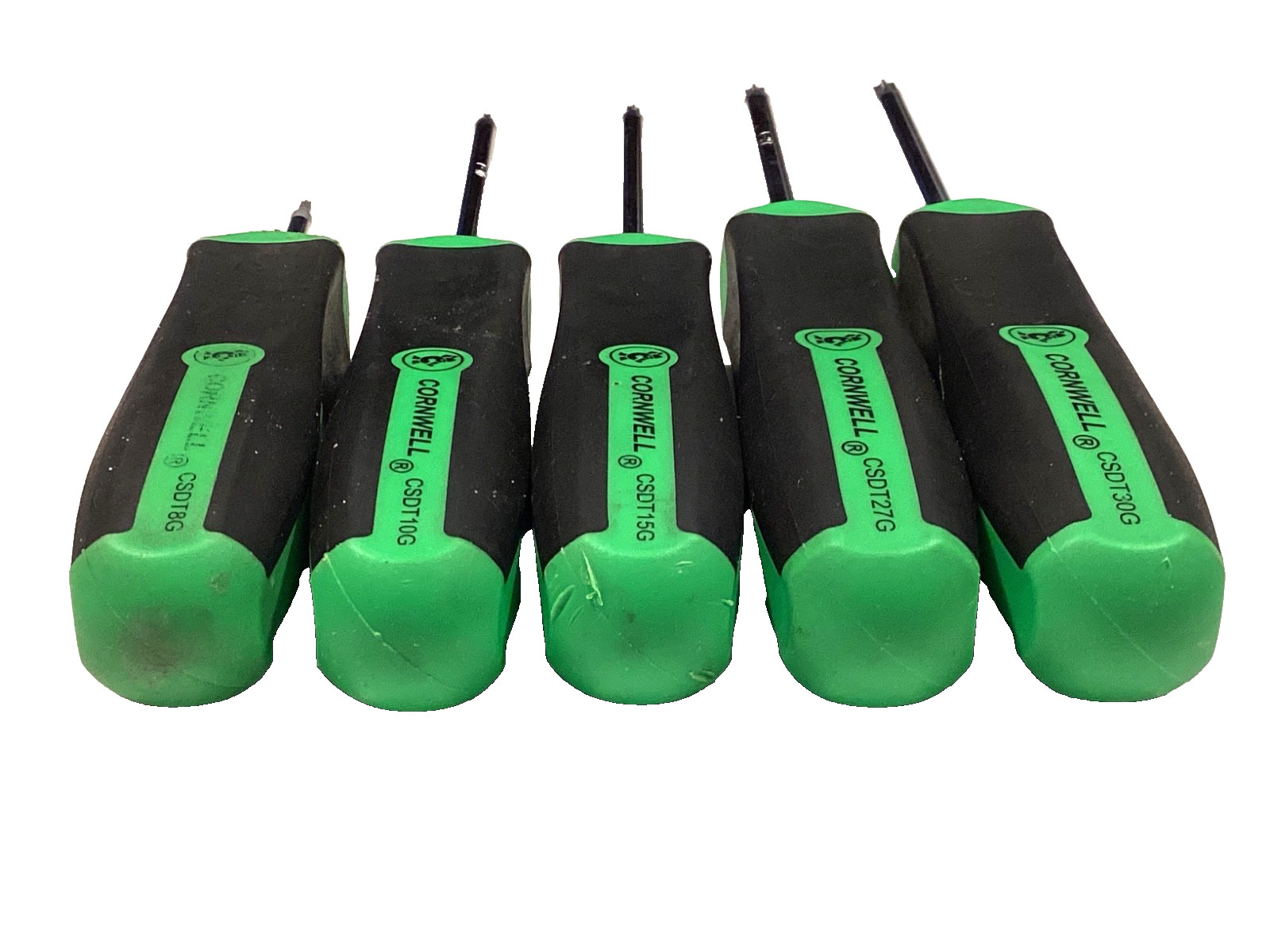Cornwell Tools 5 Piece GREEN Handle Torx Screwdriver Set T8 To T30 NICE