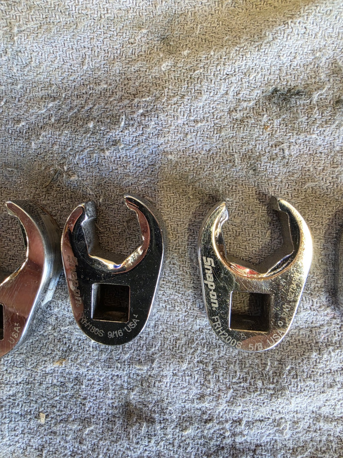 Snap-on 7pc 3/8″ Drive SAE 6-Point Flank Drive Flare Nut Crowfoot Set 3/8″-3/4