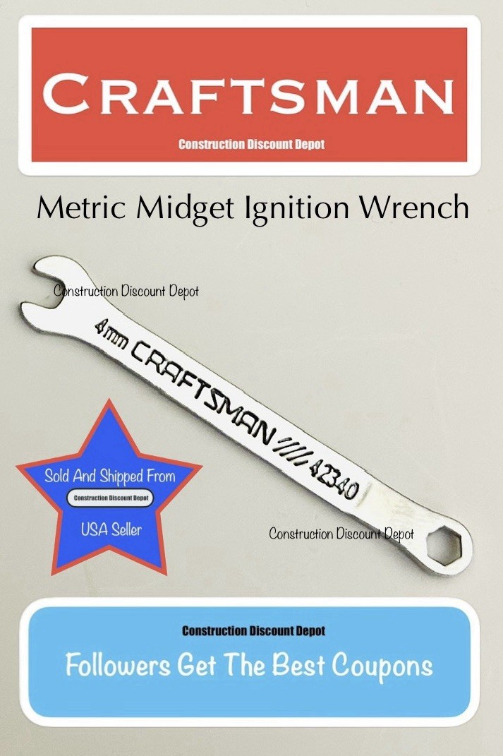 Craftsman 4mm Midget Ignition Combination Wrench 42340 4 mm