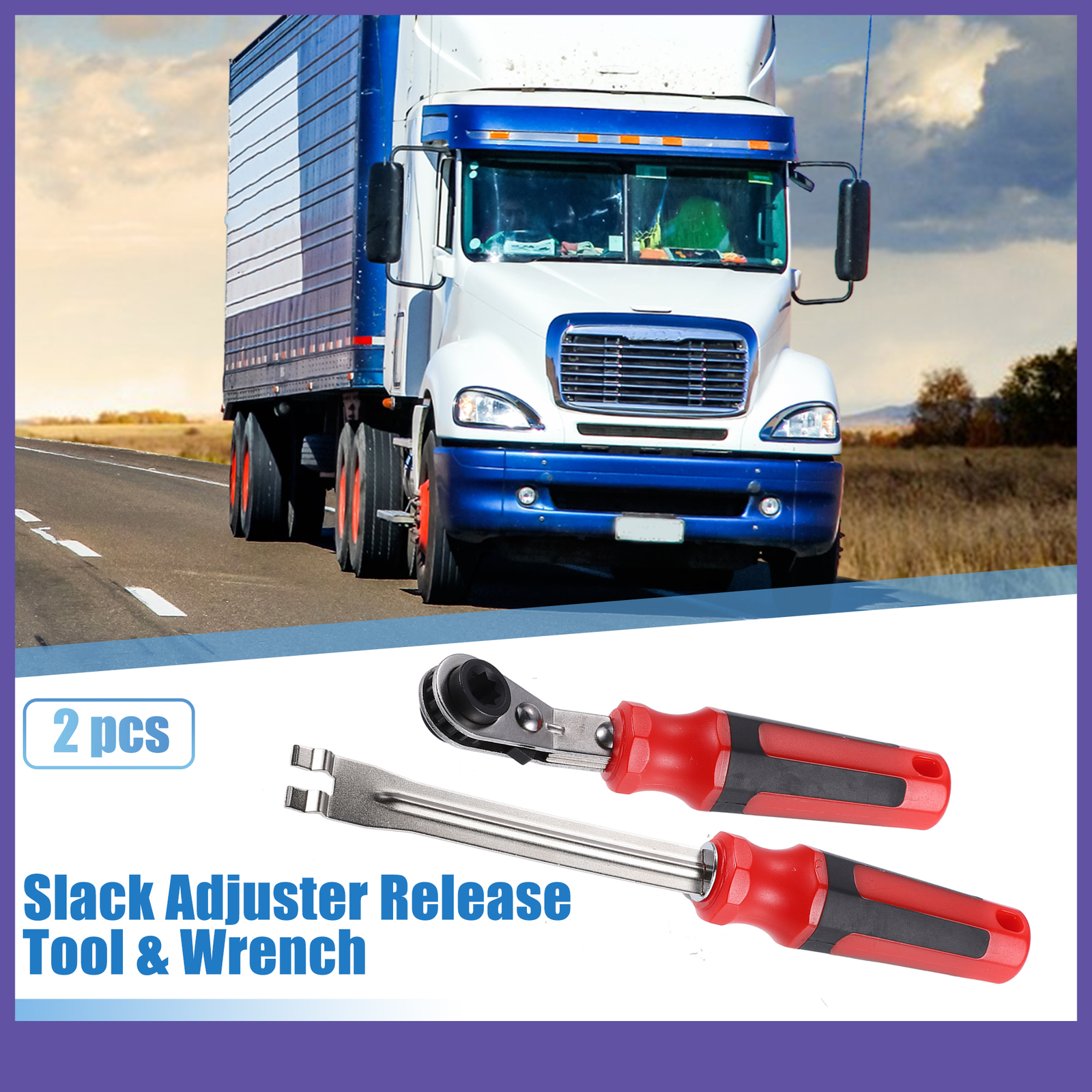 ONE Car Automatic Slack Adjuster Release Tool Wrench Set Universal Air Brake