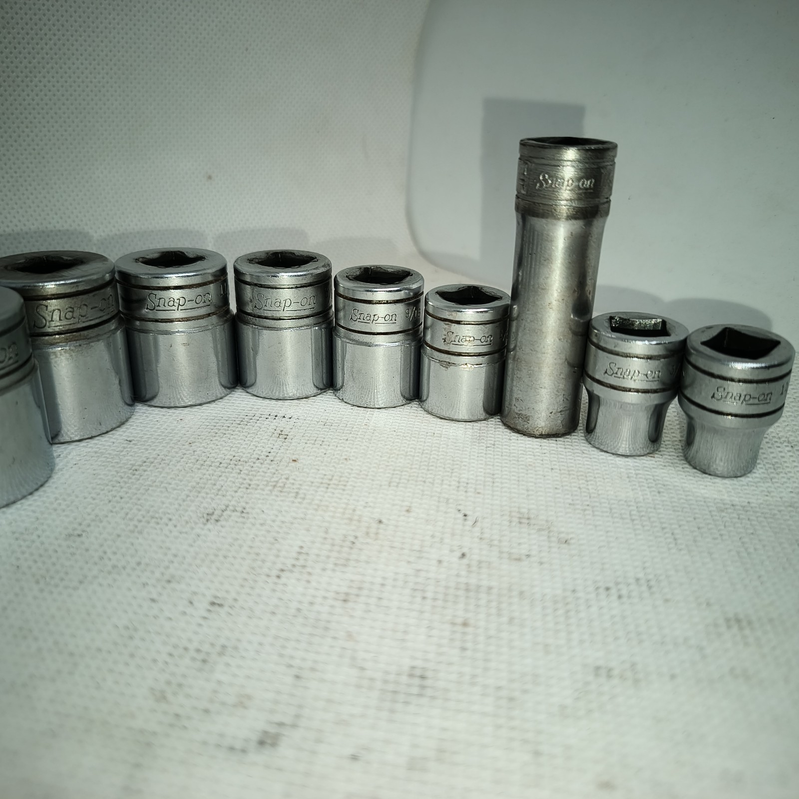 SNAP-ON Tools 12 Pc SAE Socket Set 3/8 Drive Underline F Series 11/32″ – 1″ USA
