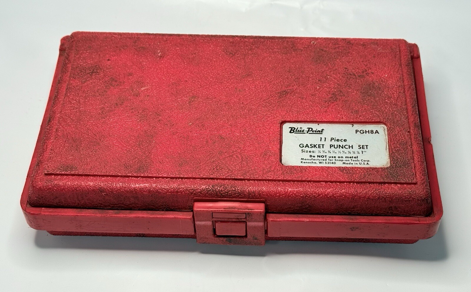 Blue point gasket punch set 11 pc with Red Case PGH8A USA Missing 3/8