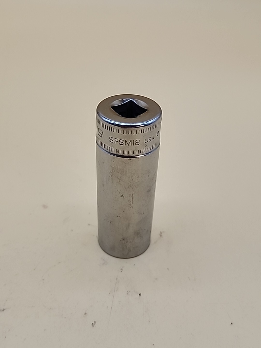 Snap-on Tools SFSM18 3/8 Drive 6 Point Chrome Deep 18mm Metric Socket