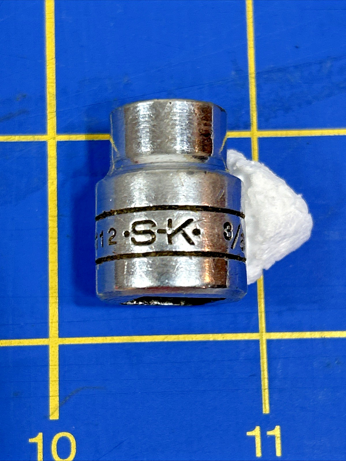 Vintage S-K 3/8″ 6 Point Shallow Chrome Socket 3/8″ Drive 45112 USA