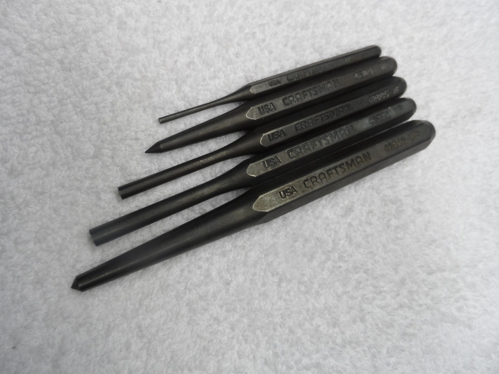 Craftsman Prick Center Pin Punch Set, made in USA – 5 pcs