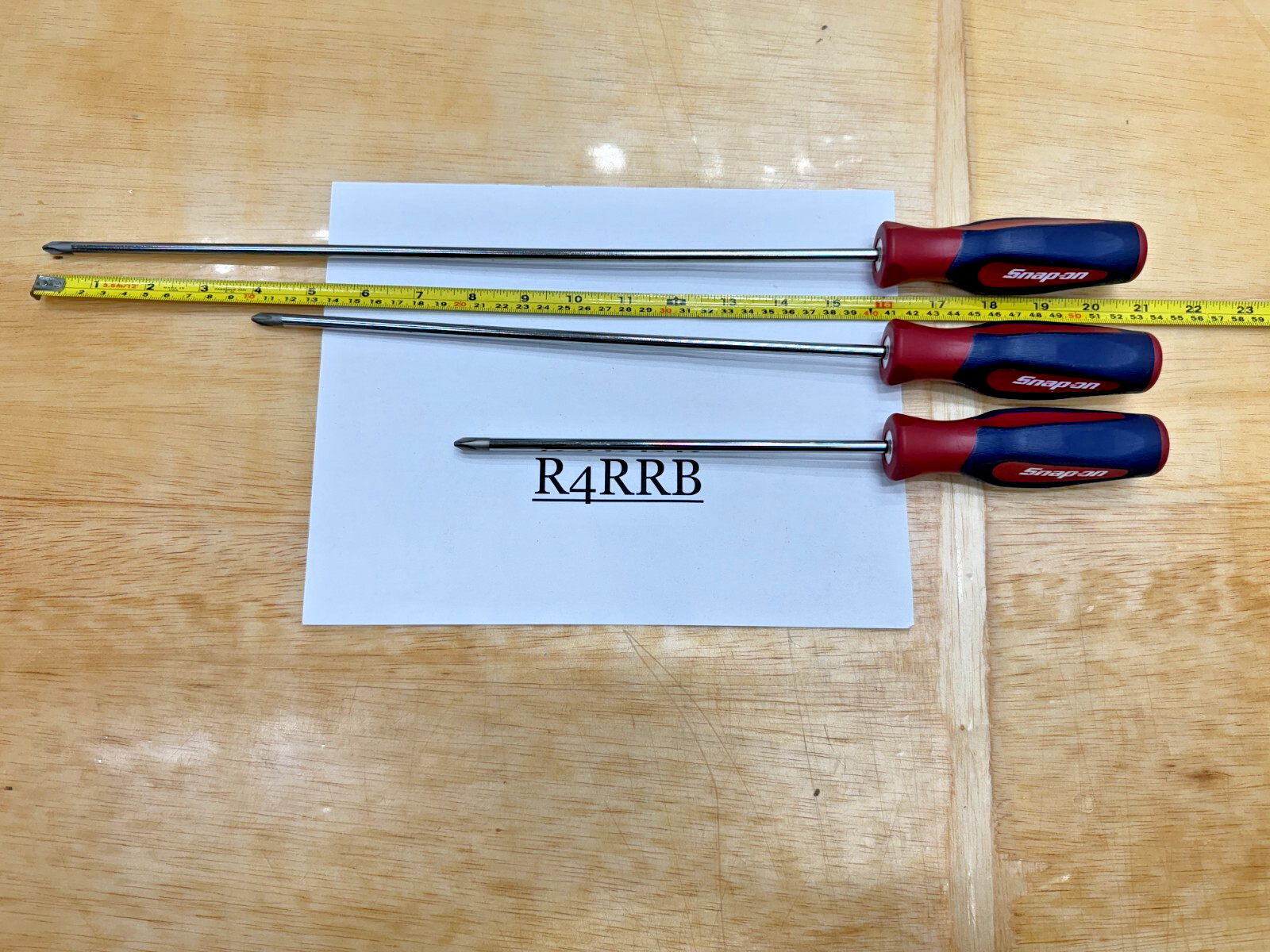 Snap-on Tools 3pc Instinct Hard Grip ALL P2 LONG Screwdrivers RED WHITE BLUE RWB