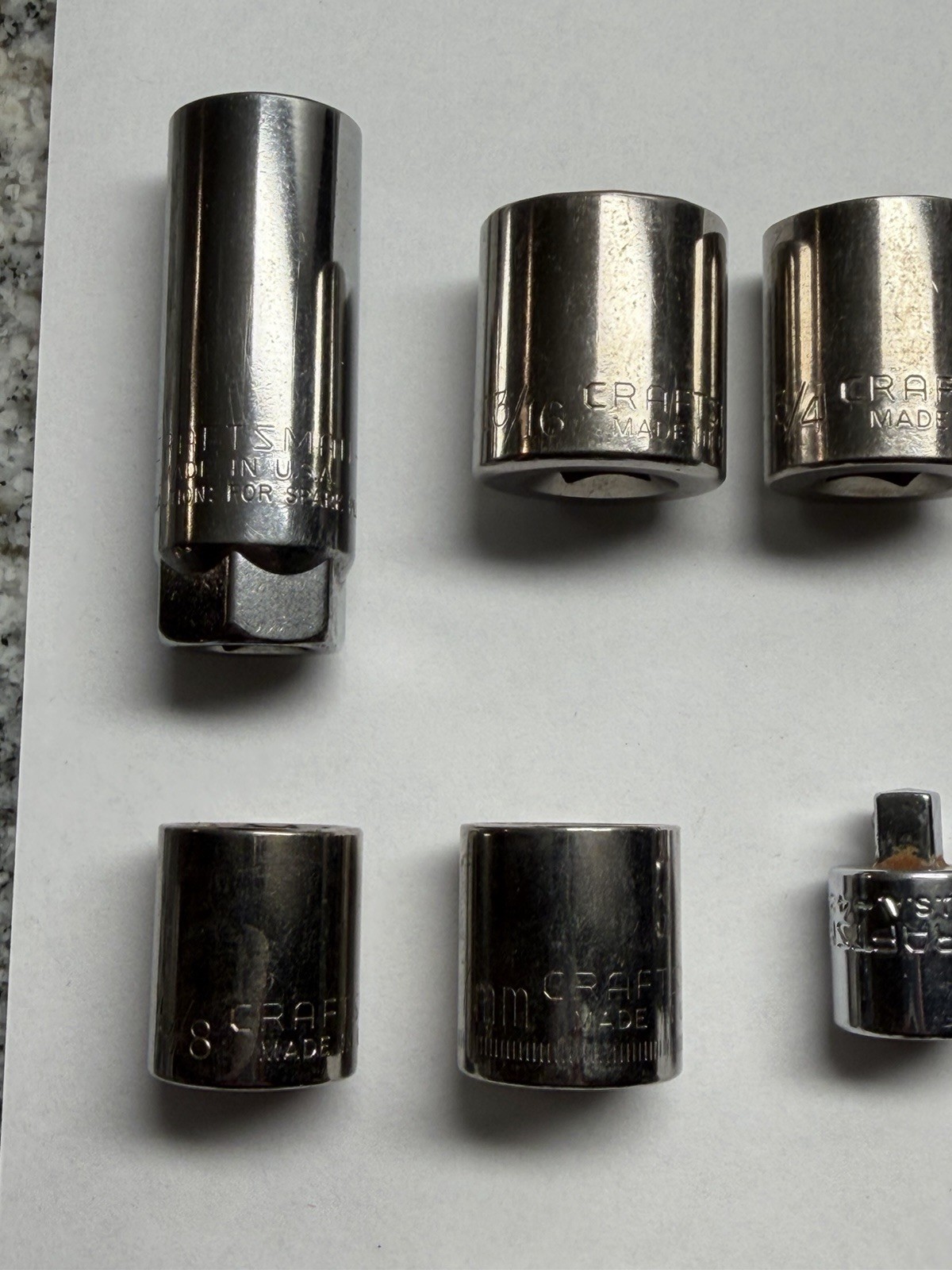 27 Pc Craftsman USA Misc Sockets, Standard & Metric