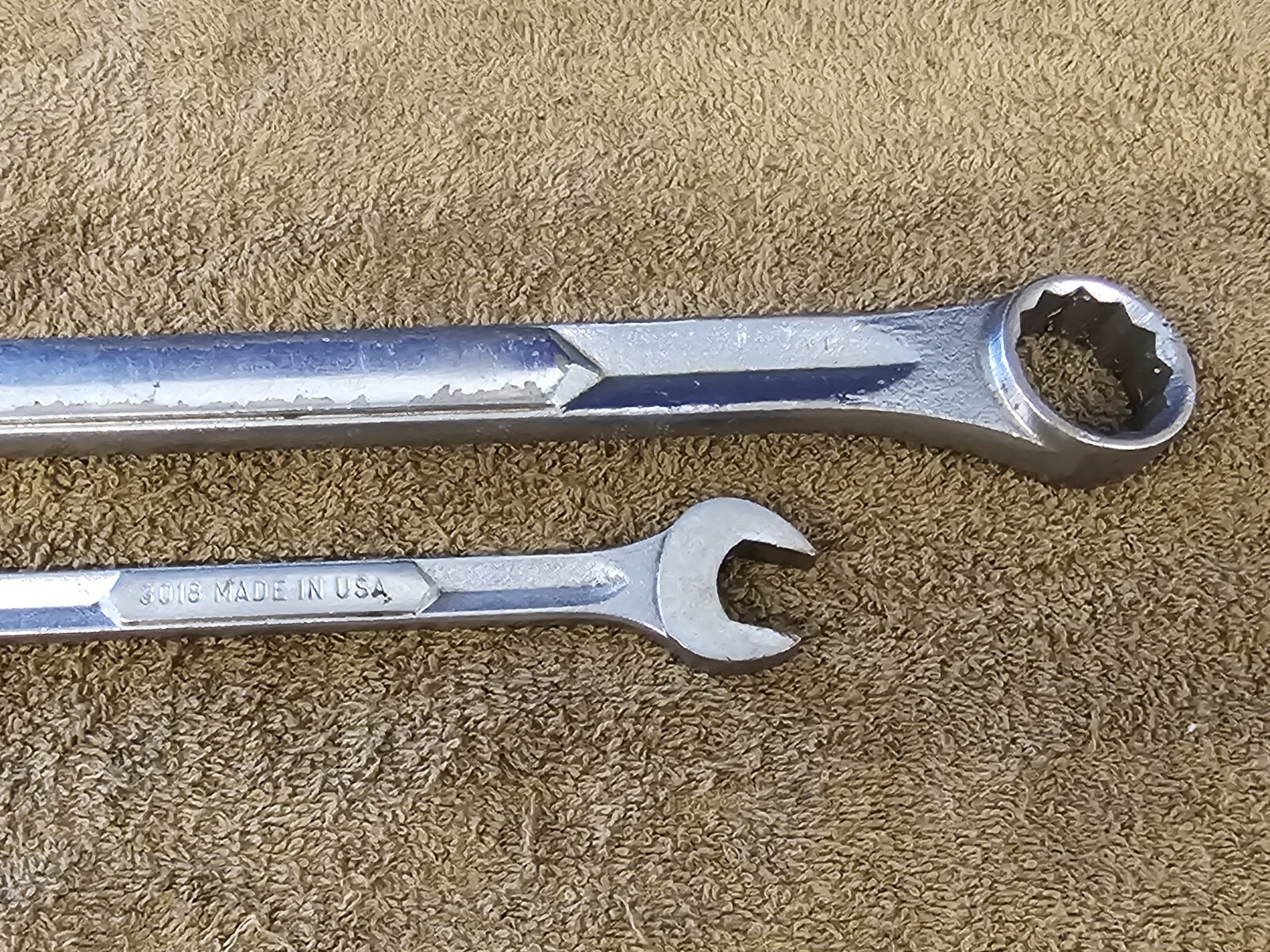 2 Thorsen Combination Open End Wrench Set 2032 1″ 3018 5/8″ 9/16″ SAE USA 12 PT
