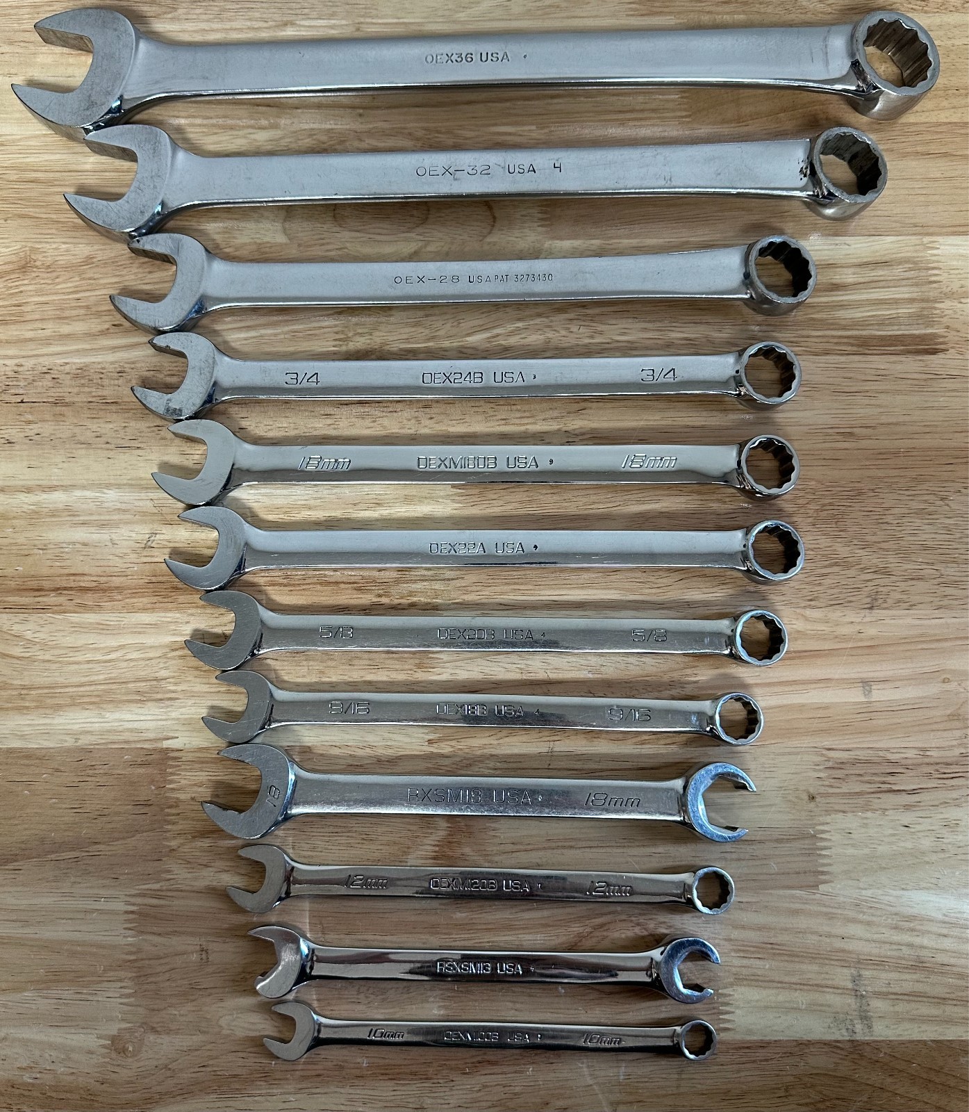 Snap On Various Wrenches 12 Pieces Total