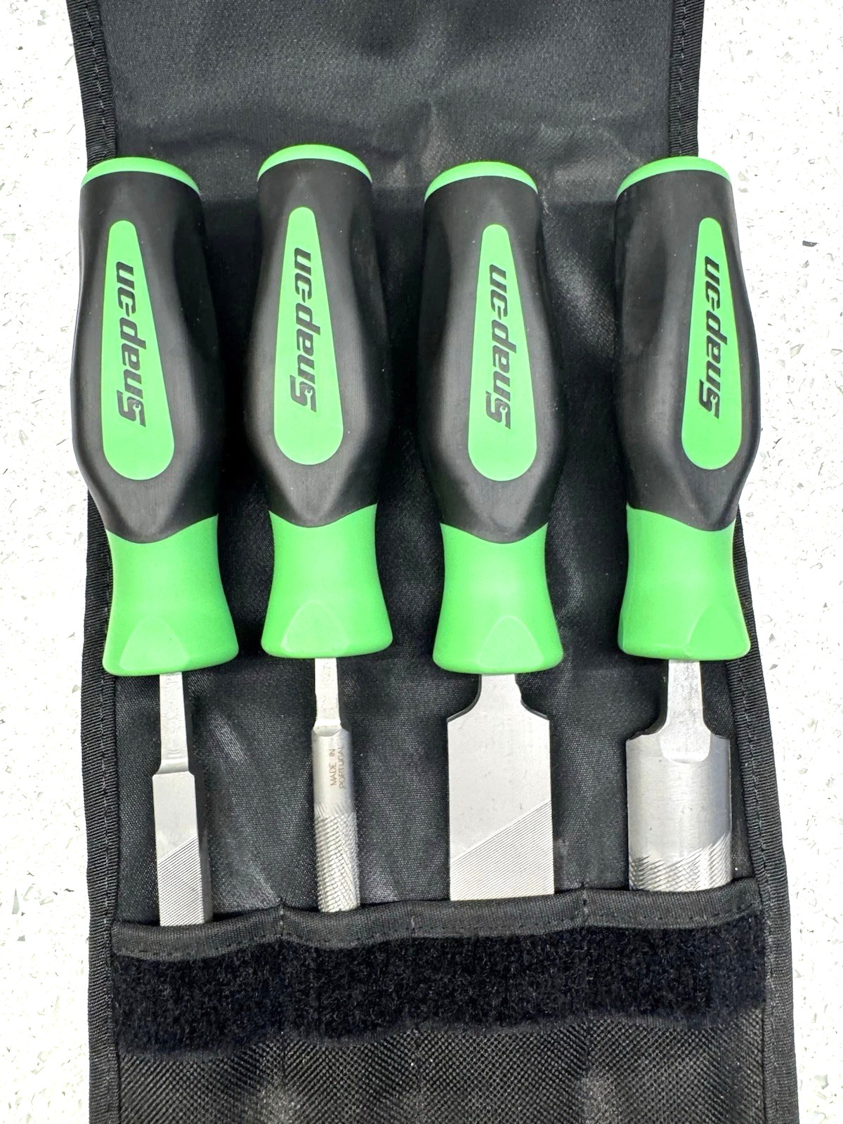 New Snap-on™ SGHBF600AG 4pc Green Instinct Soft Handle Mixed File Set SEALed