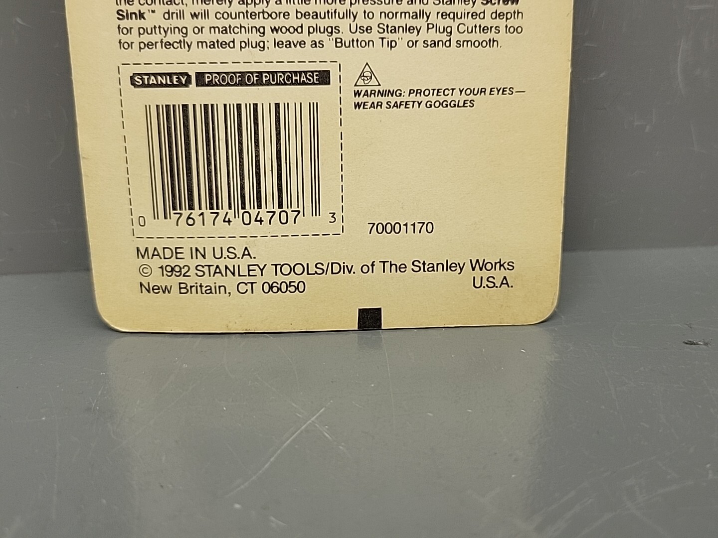 Stanley 04-708 3-In-One Screw Sink 1-1/4″ x #10 USA 1524A New Old Stock