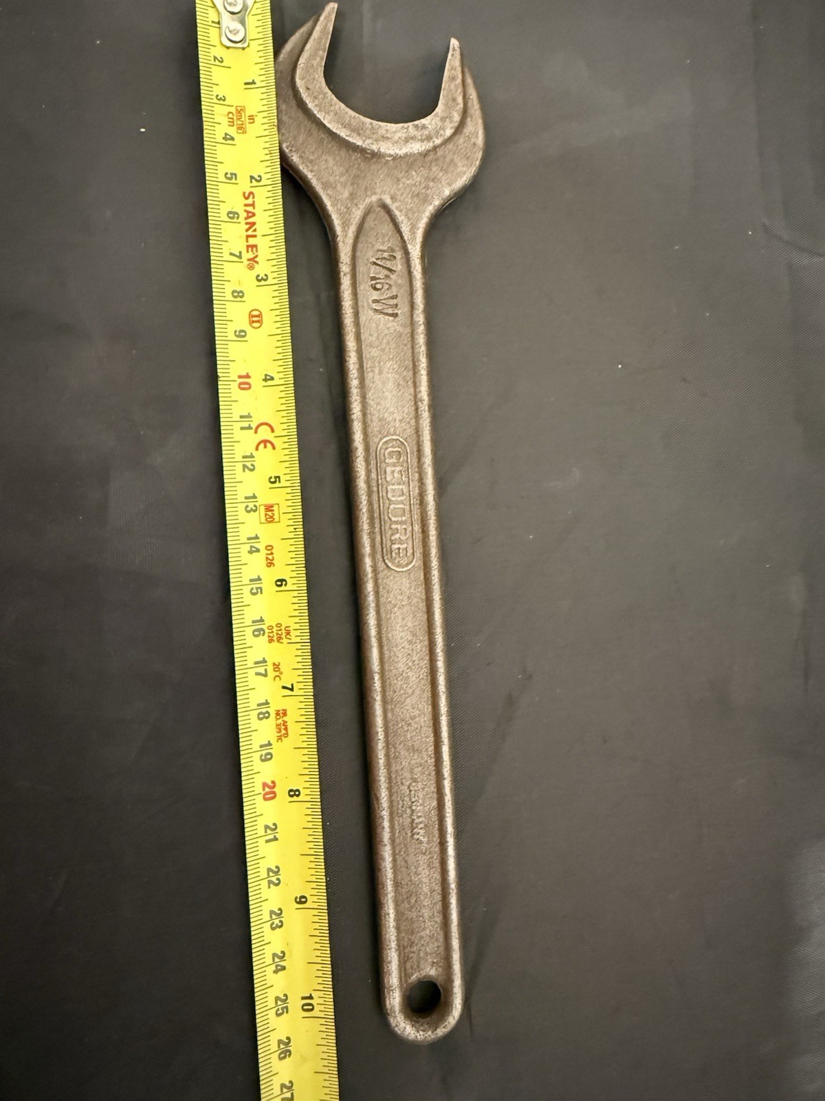 Vintage Gedore DIN 894 Single Ended Spanner/Wrench 11/16w Made In Germany