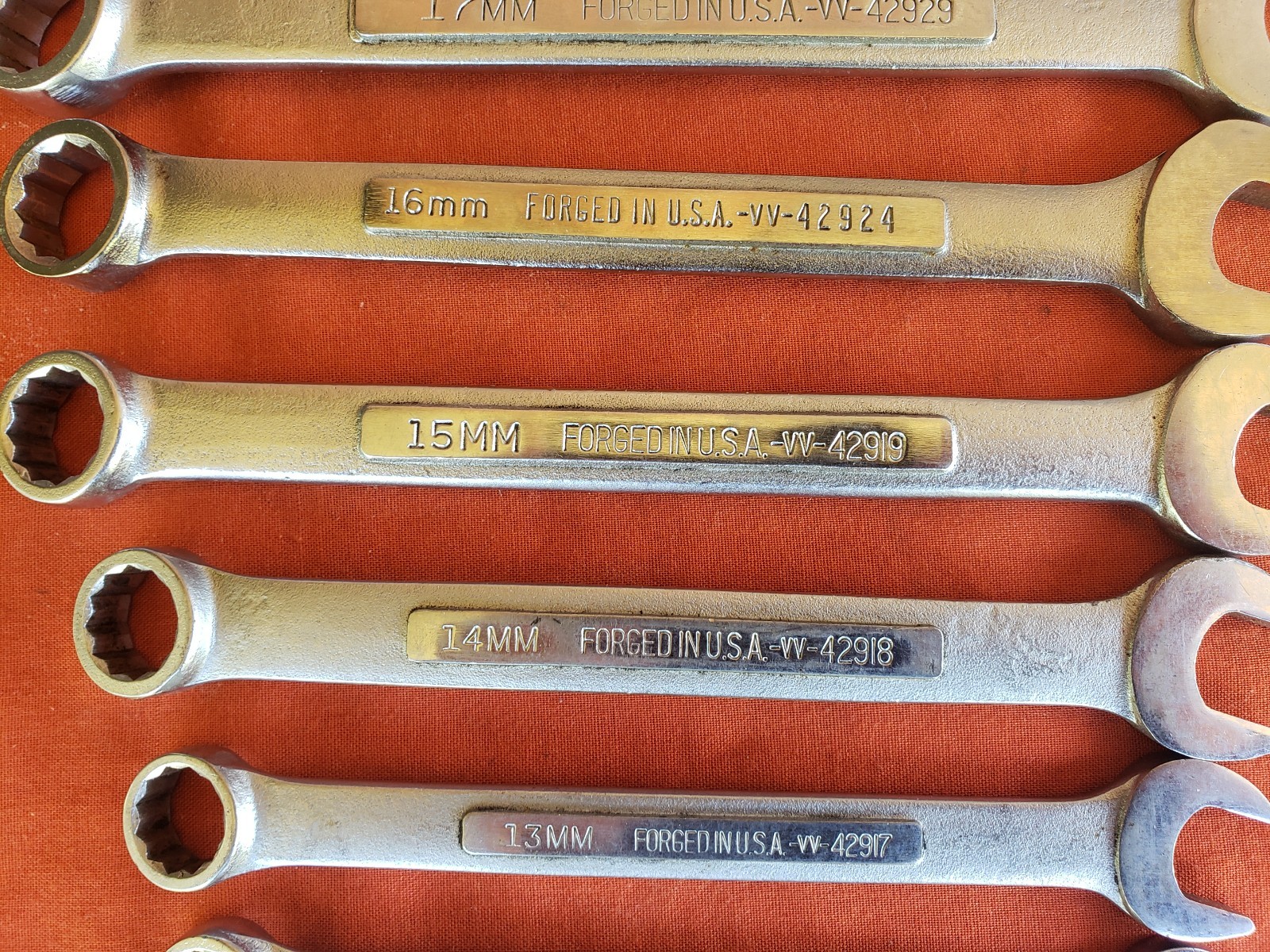 Set 13-Vintage Craftsman USA Metric Wrench Set VV -V 9mm- 22mm NO 18mm USA NICE