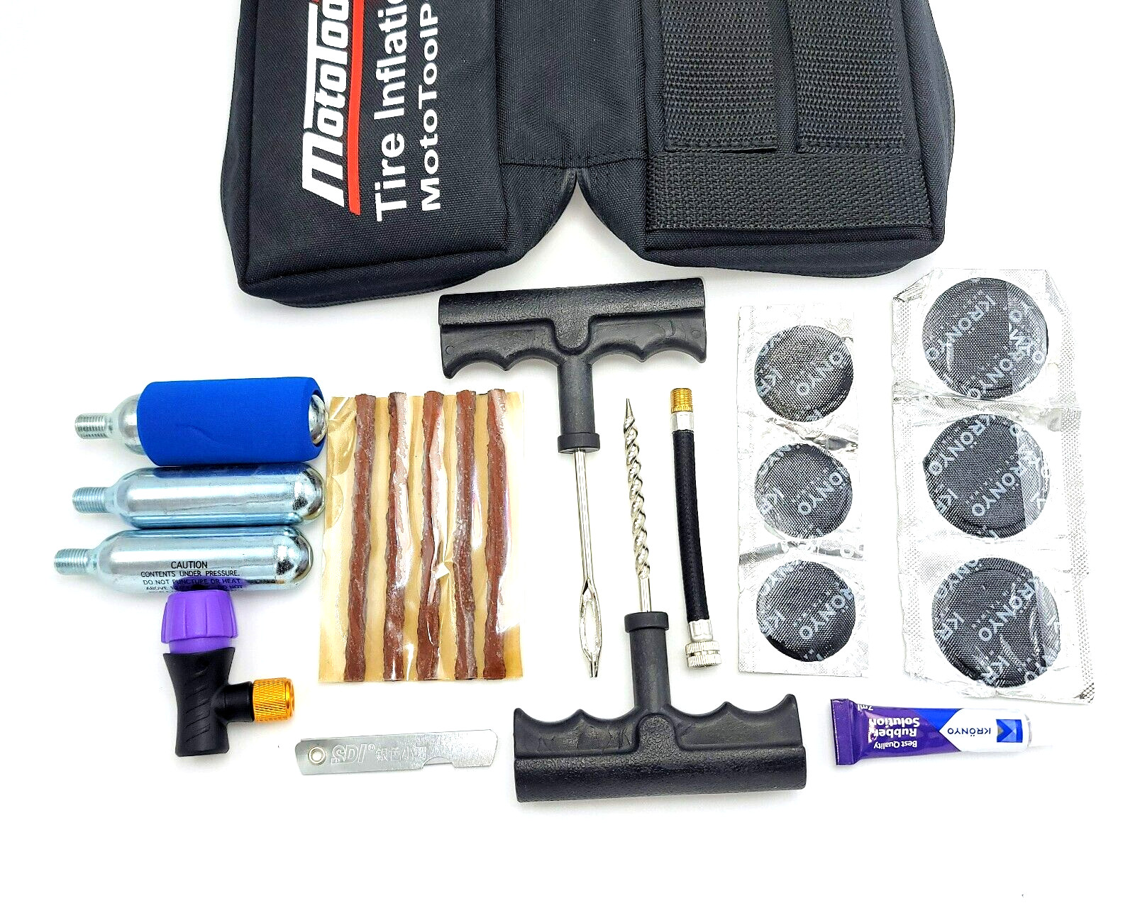 Tire Puncture Repair Inflation Tool Kit Motorcycle Tire Iron Set 3 each ATV UTV